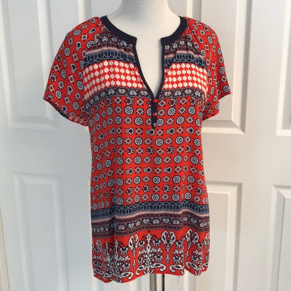 Red, white, and blue Fun2Fun top in medium - Picture 1 of 4